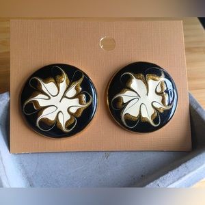 Midcentury Modern Starburst Sparkle Clip on Earrings